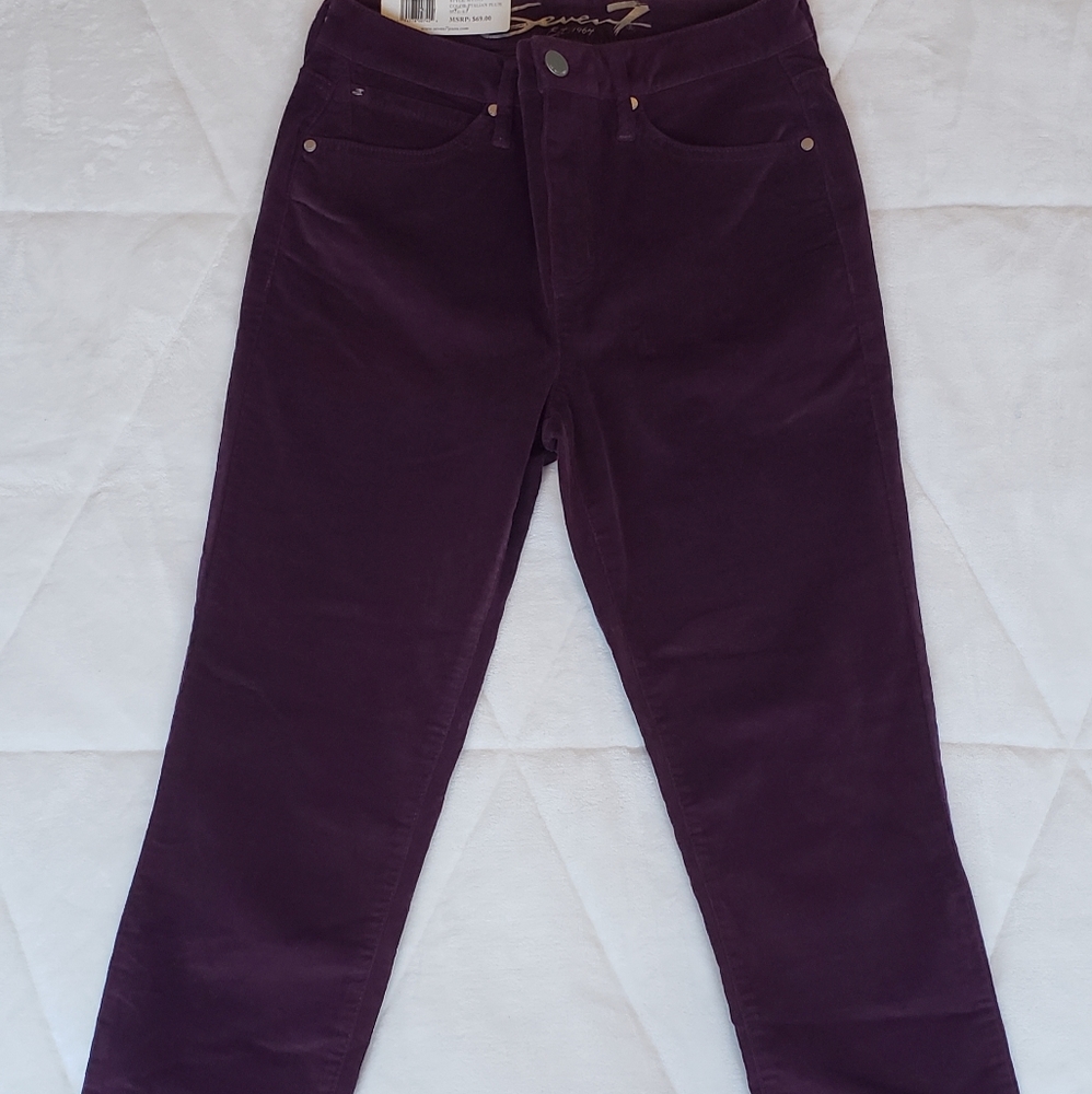 Seven 7 Brand Ultra High Rise Skinny Cords Pants